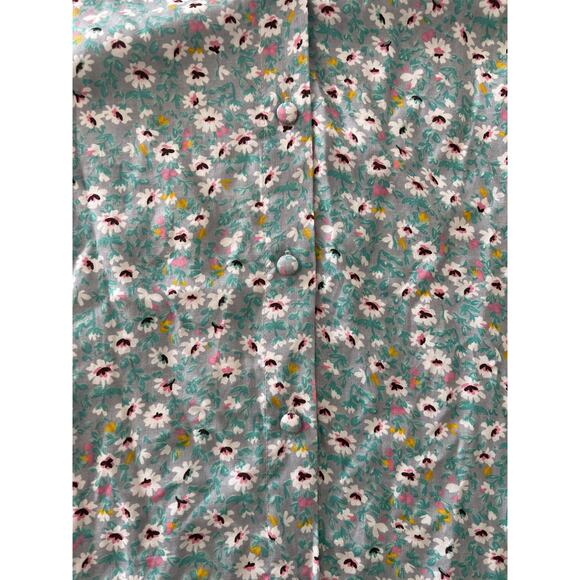 ABLE Blue Floral Button Down Blouse Flowy Top Shirt - Size Women's 1X 1XL - Picture 3 of 8